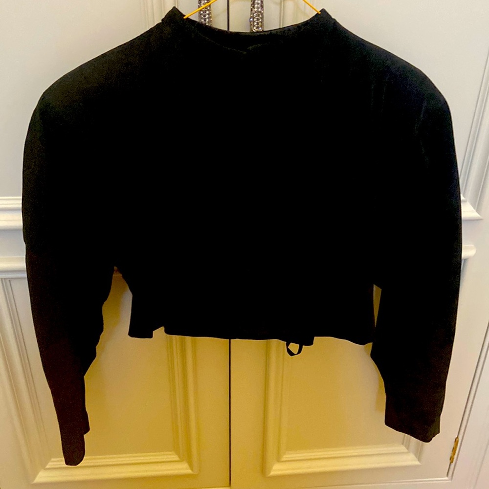 Suede skirt suit set